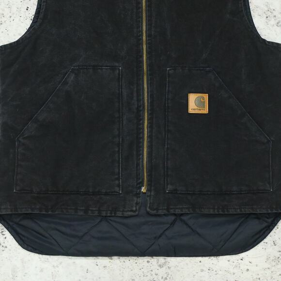 Vintage Carhartt V02 ONX Onyx Faded Black Vest - Picture 4 of 9